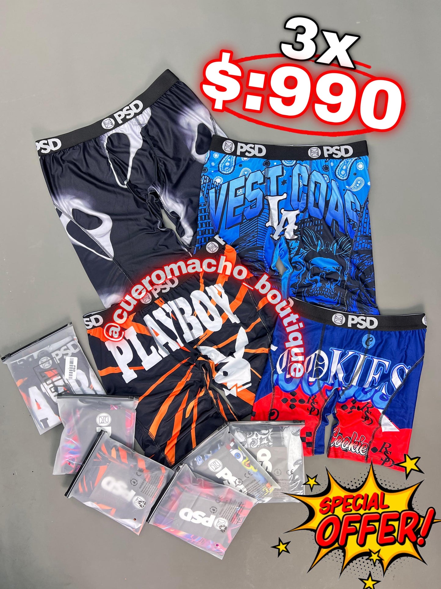 Boxer psd ofertas ( 3x $:990 )