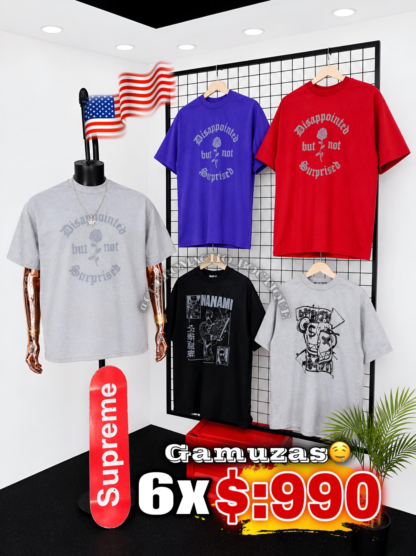 T-Shirt Gamuzas 6x $:990