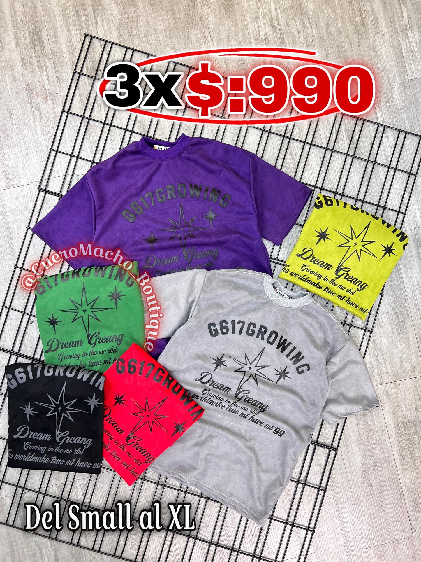 T-Shirt Gamuzas 3x $:990