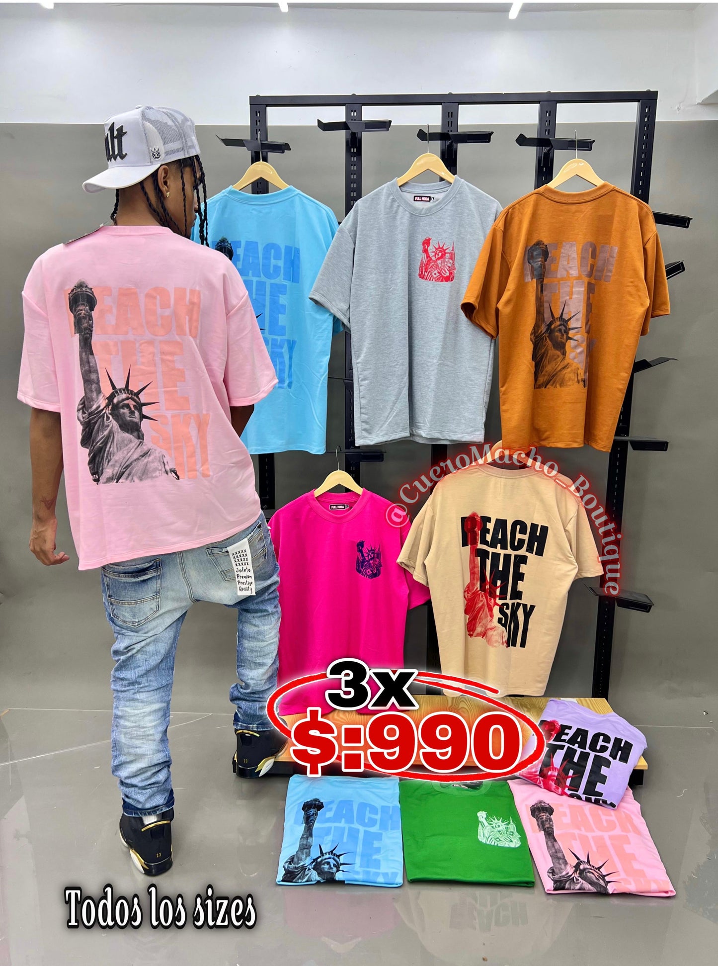 T-shirt de ofertas 3x $:990