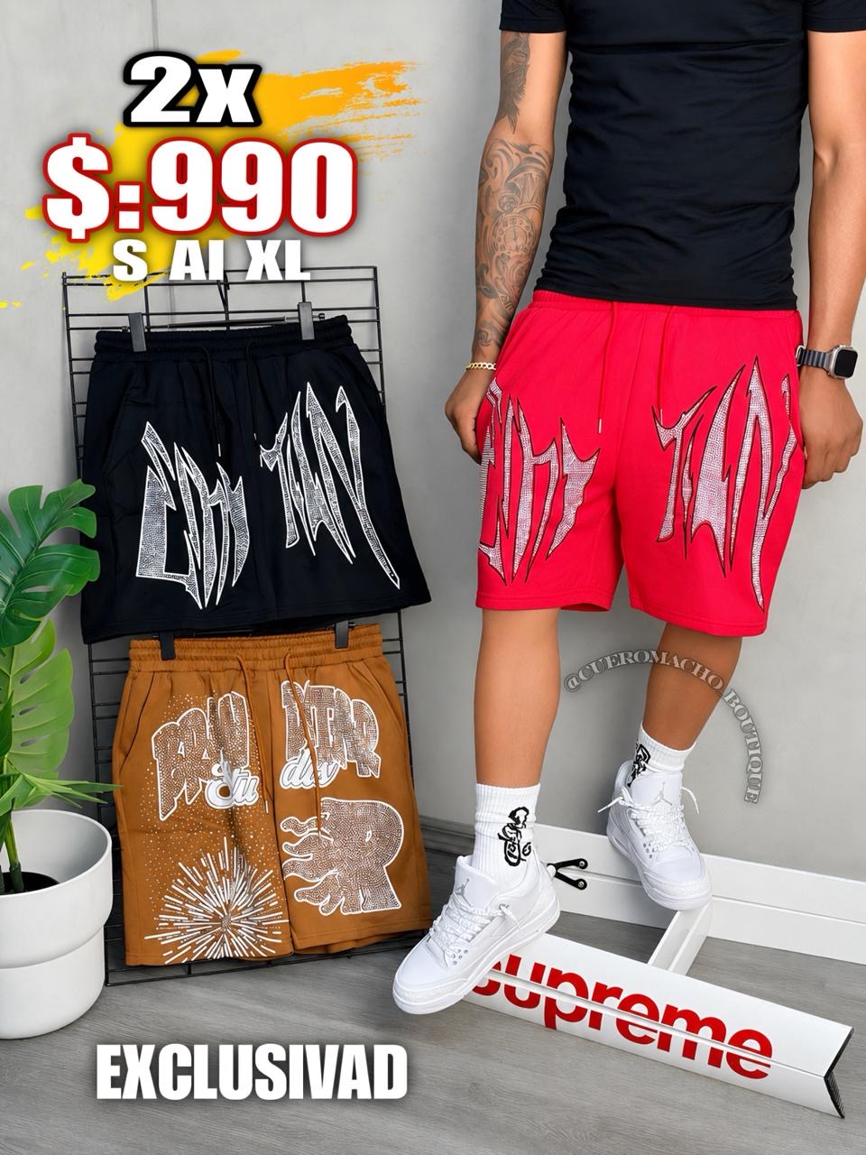 Bermudas brillo 2x $:990