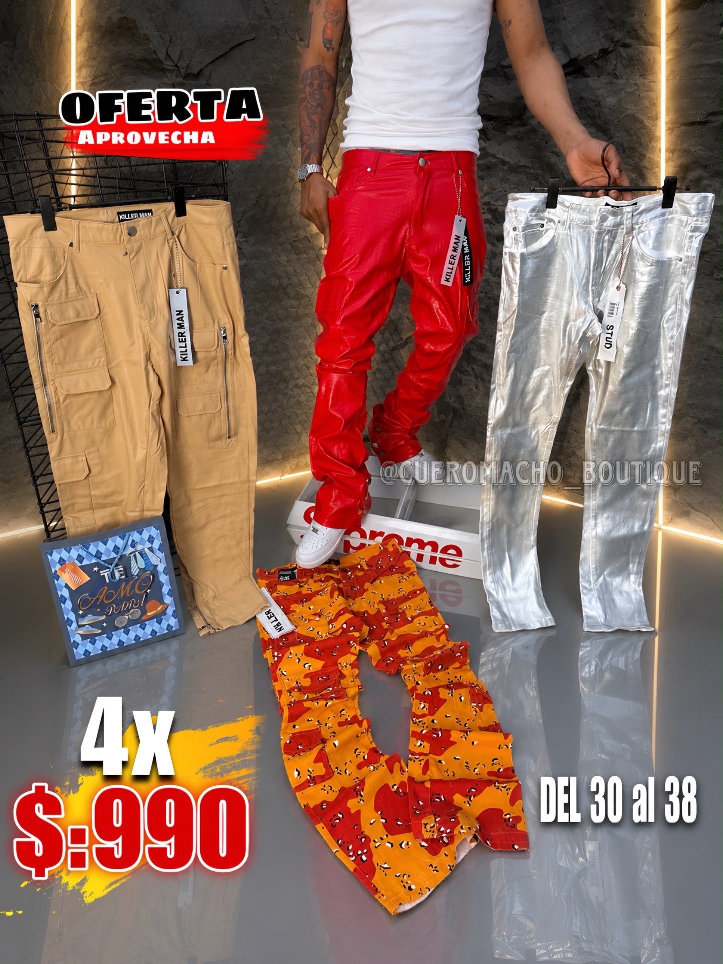 4x $:990 pantalones