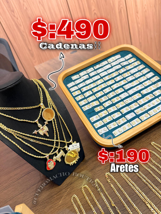 Cadenas,Reloj y Aretes