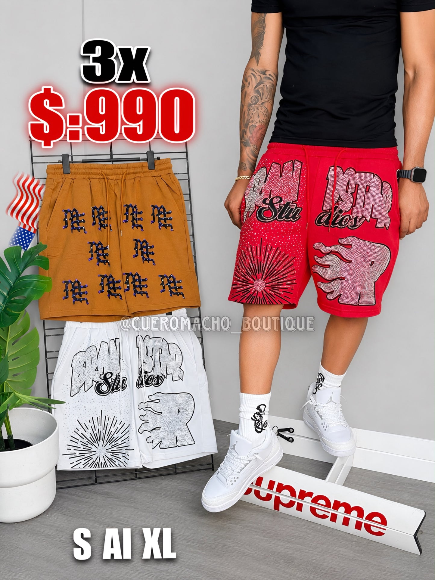 Bermudas algodón 3x $:990