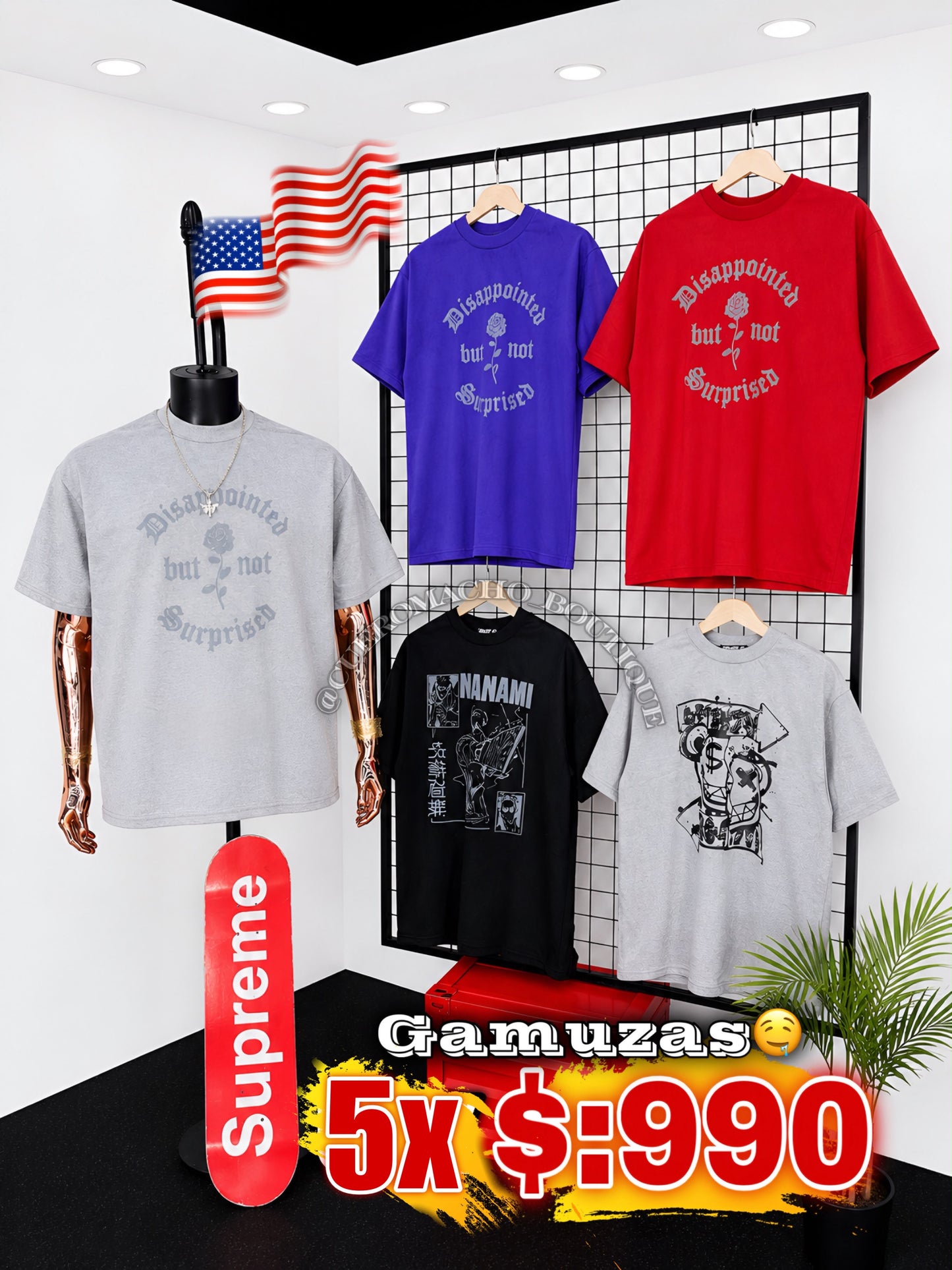 T-Shirt Gamuzas 5x $:990