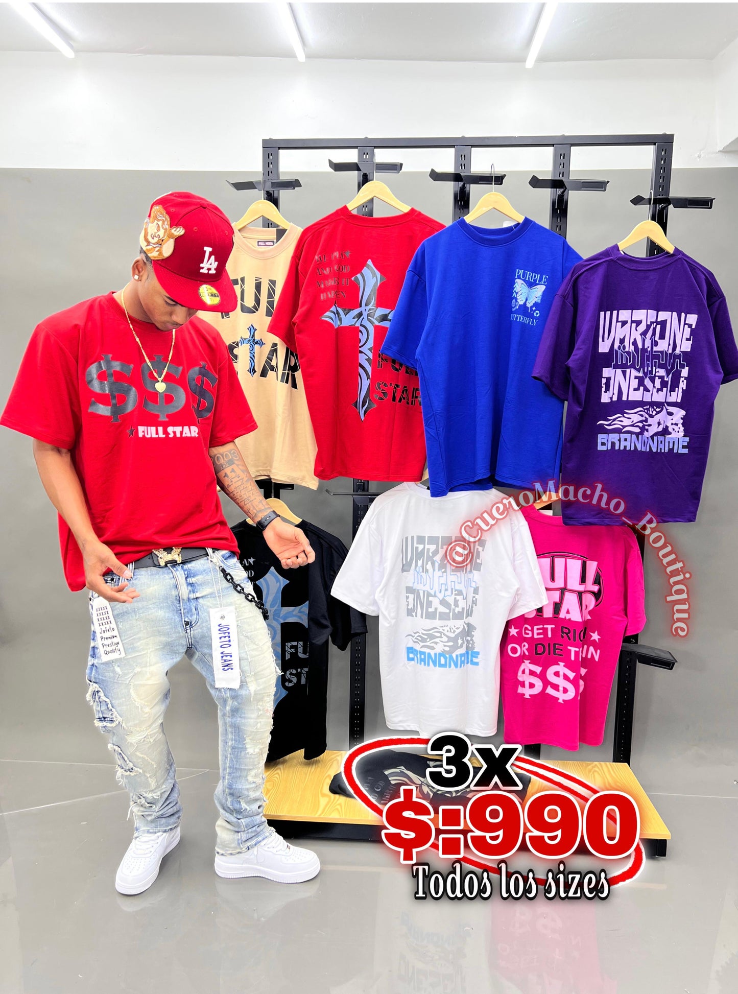 T-shirt de ofertas 3x $:990