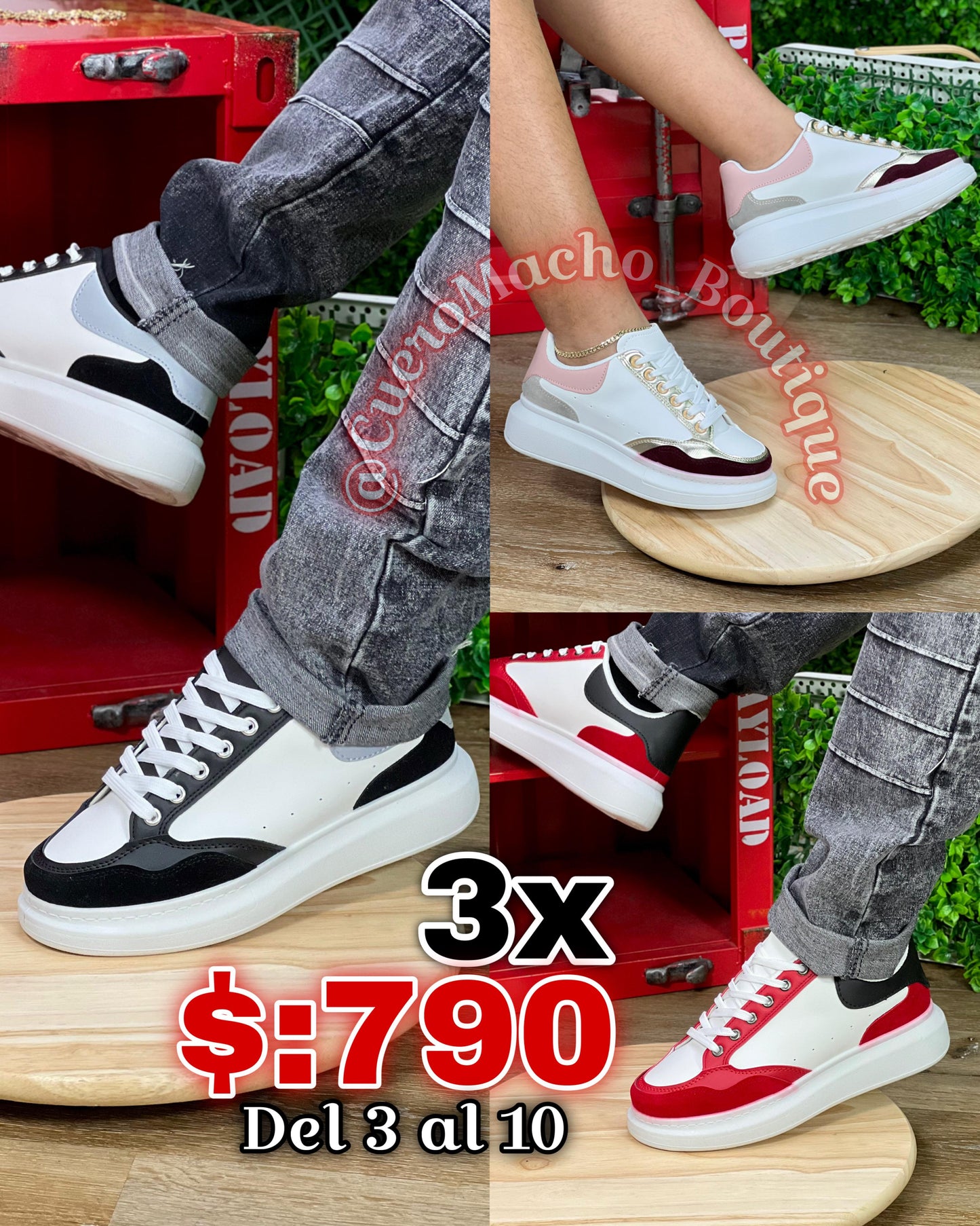 Tenis fashion 3x $790