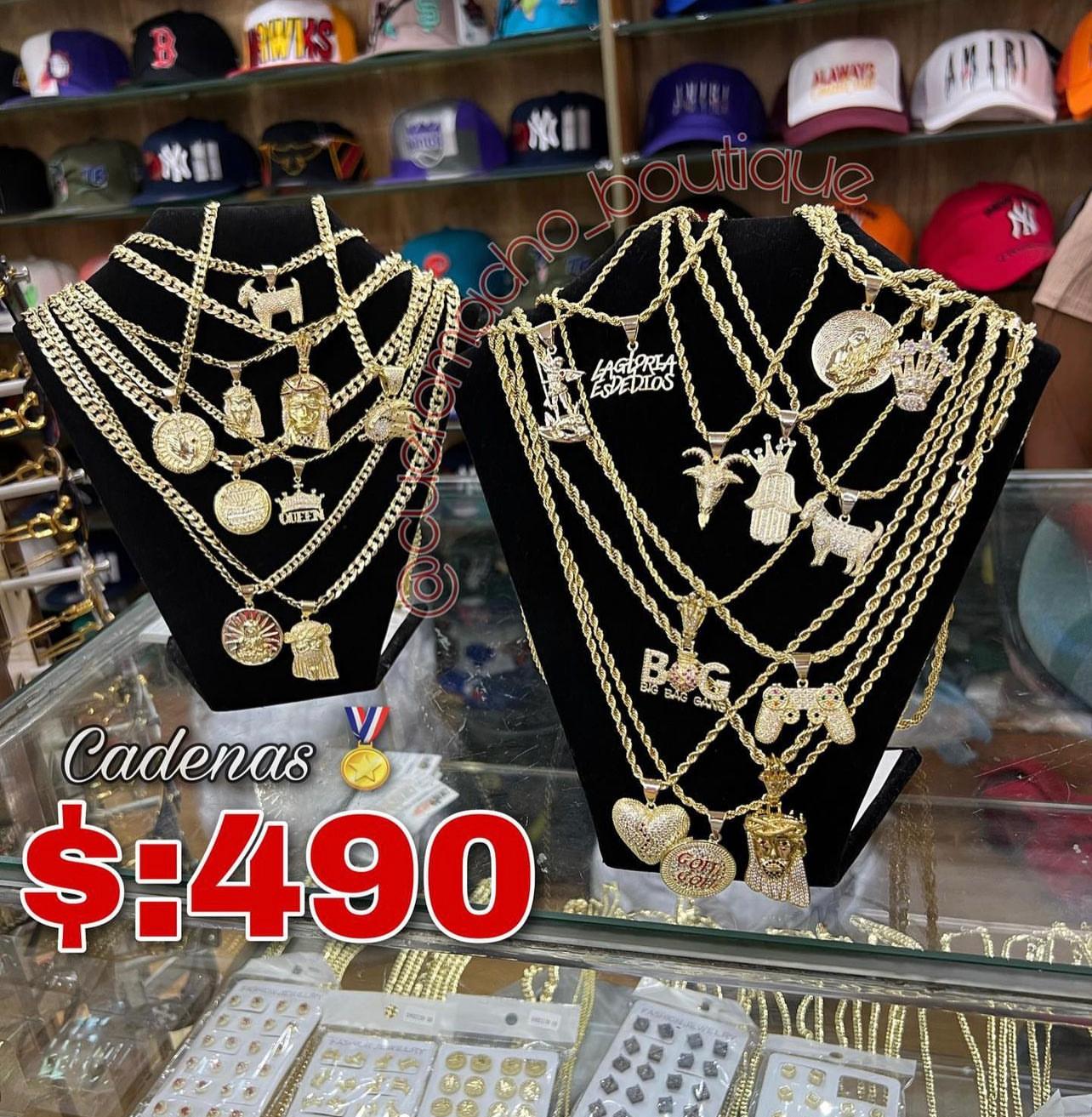 Cadenas,Reloj y Aretes