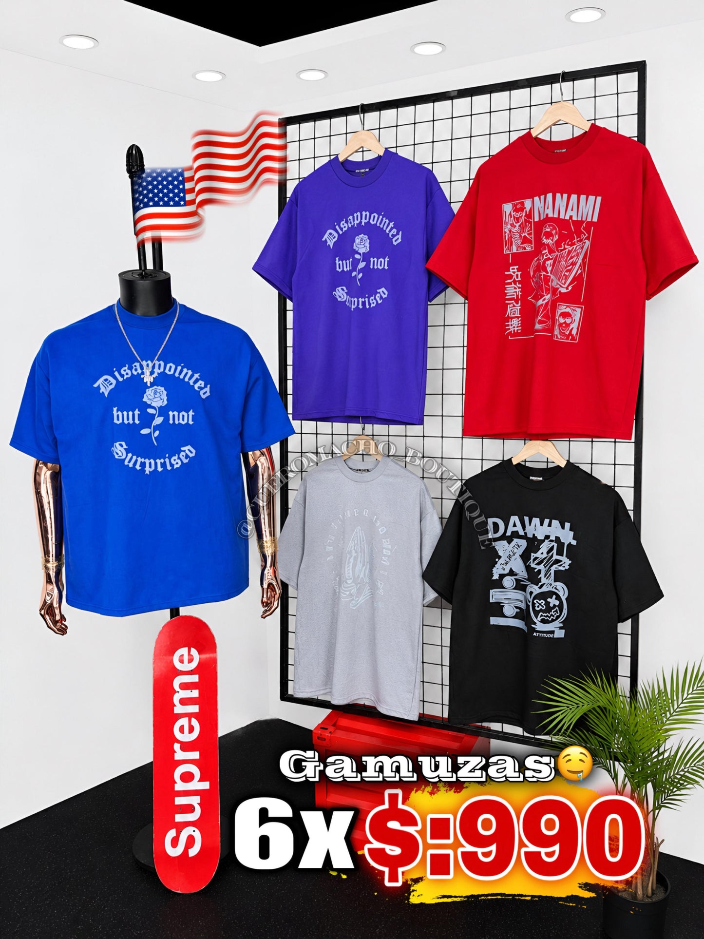 T-Shirt Gamuzas 6x $:990