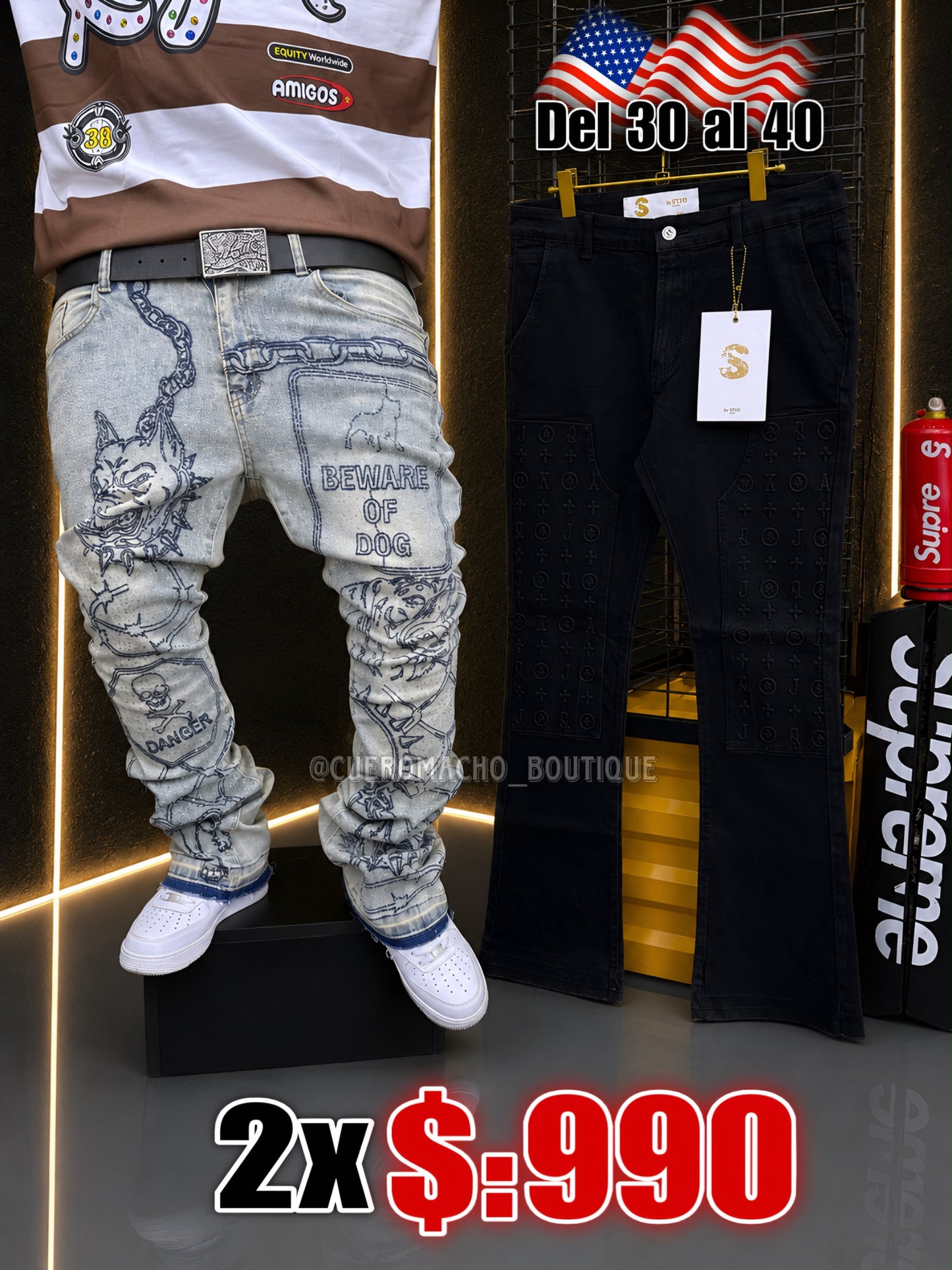 Pantalones Jeans 2x $:990