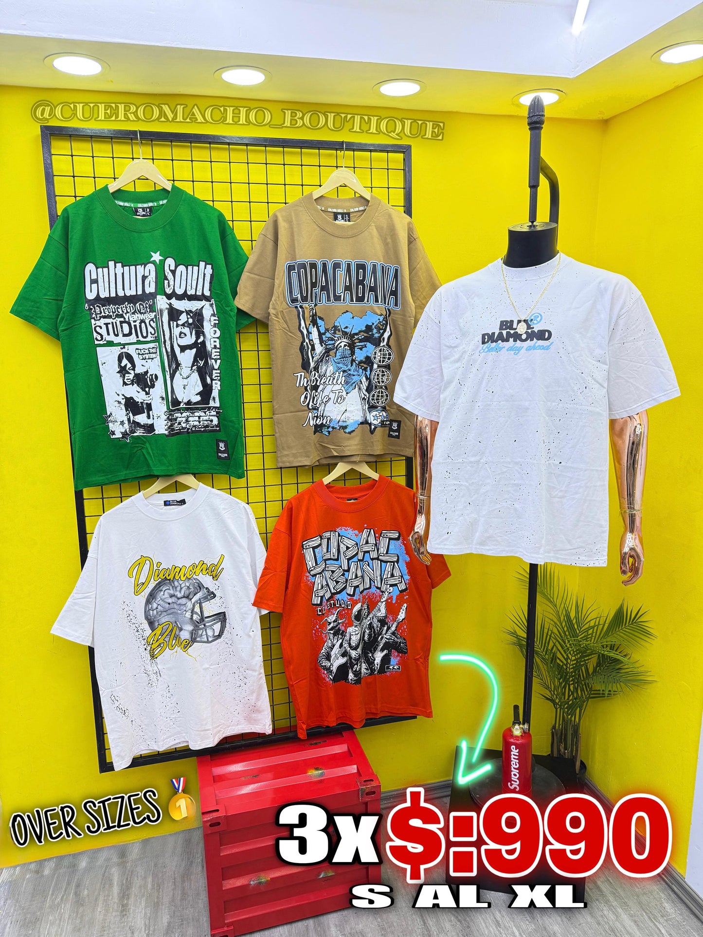 T-shert en ofertas 3x $:990