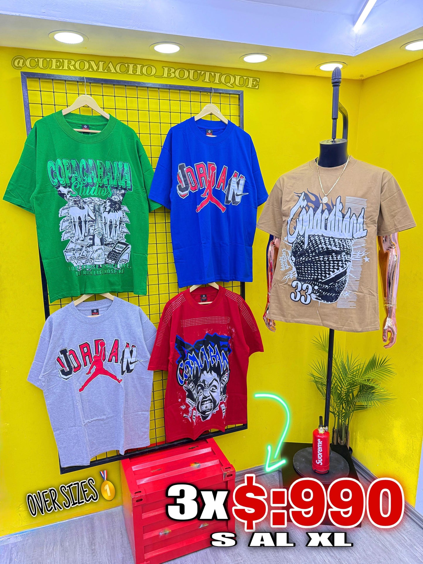 T-shert en ofertas 3x $:990