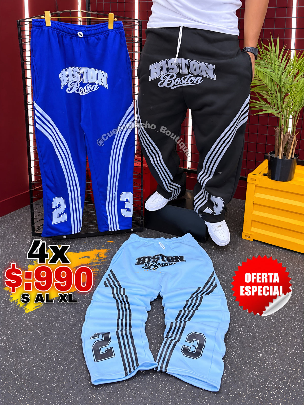 Pantalones algodón campana 4x $:990