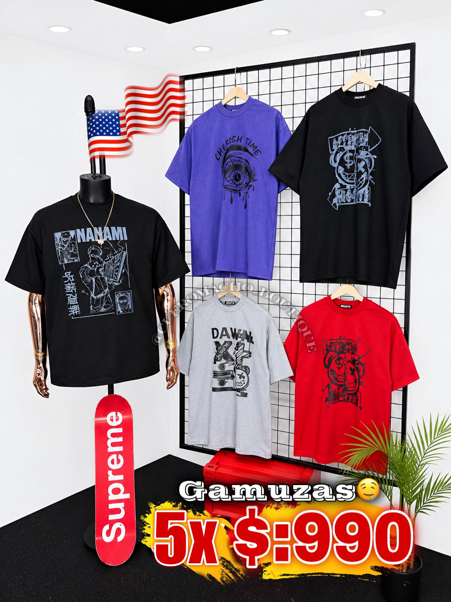 T-Shirt Gamuzas 5x $:990