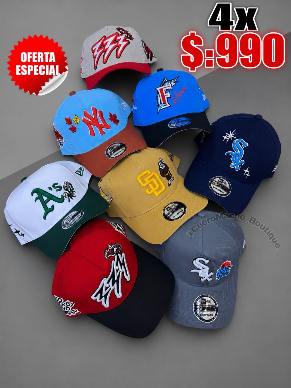 Gorras 4x $:990