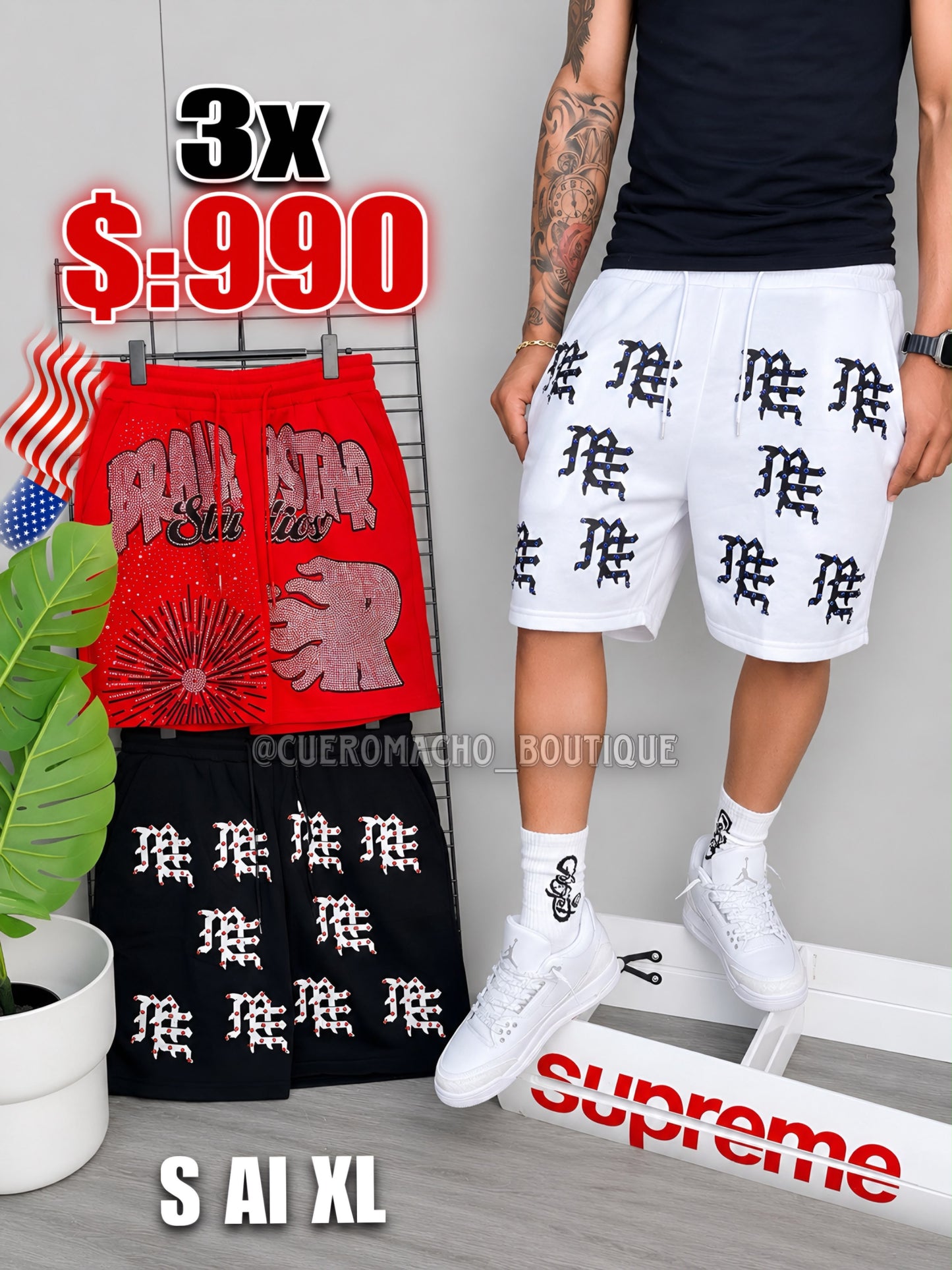 Bermudas algodón 3x $:990