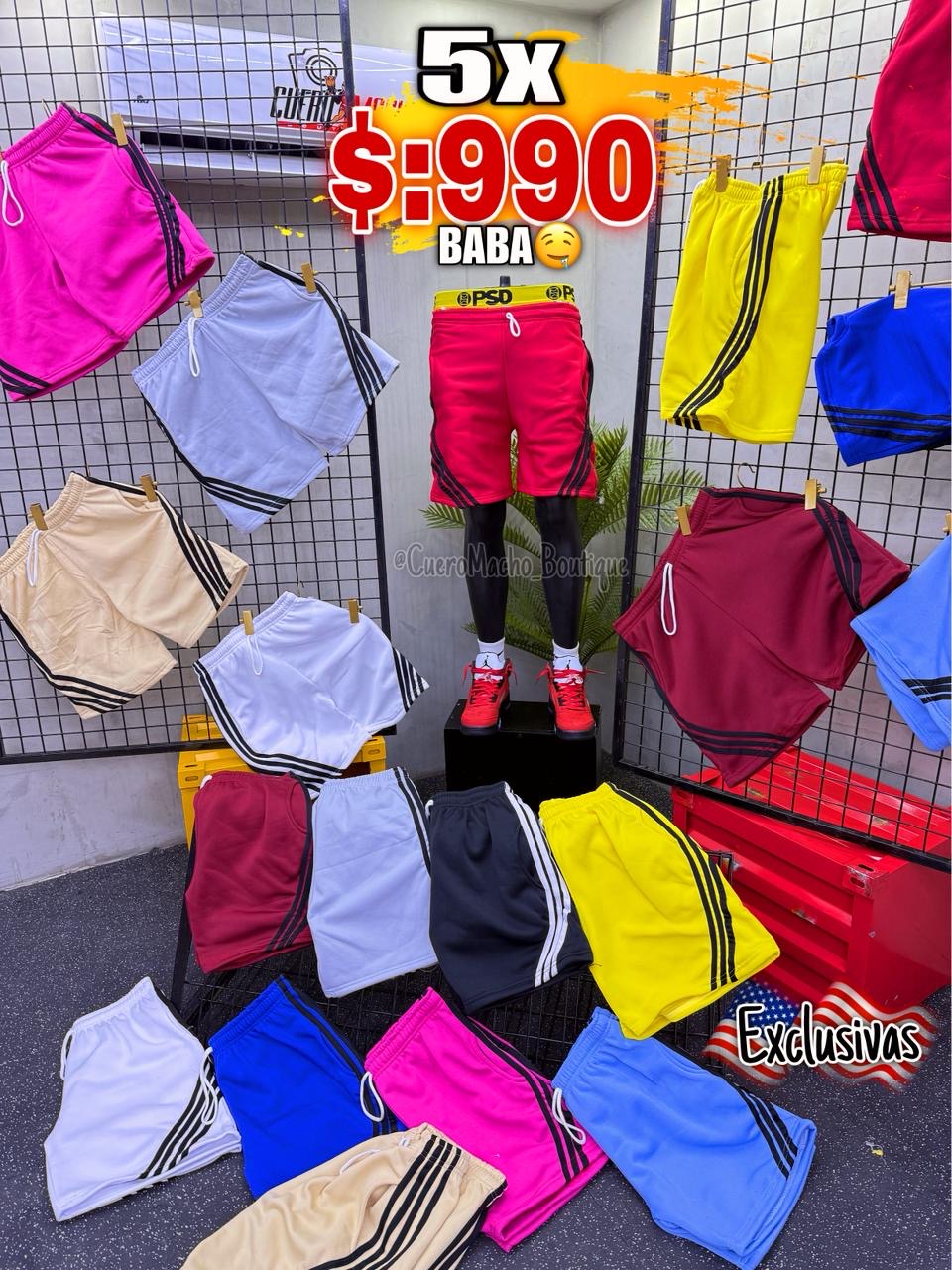 Algodón 100% Bermudas 5x $:990