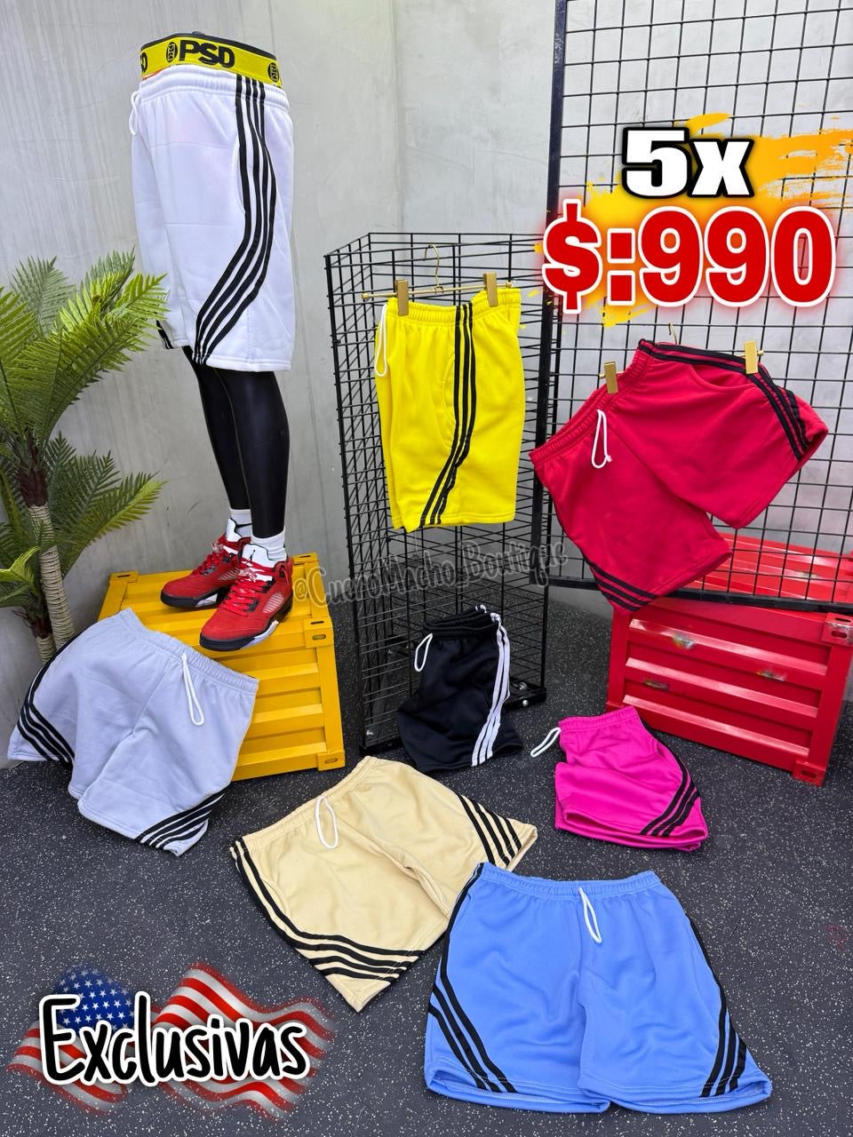 Algodón 100% Bermudas 5x $:990