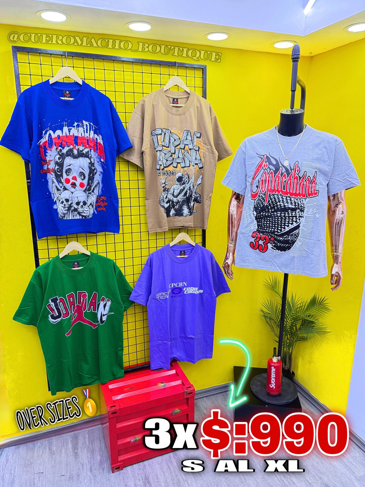 T-shert en ofertas 3x $:990