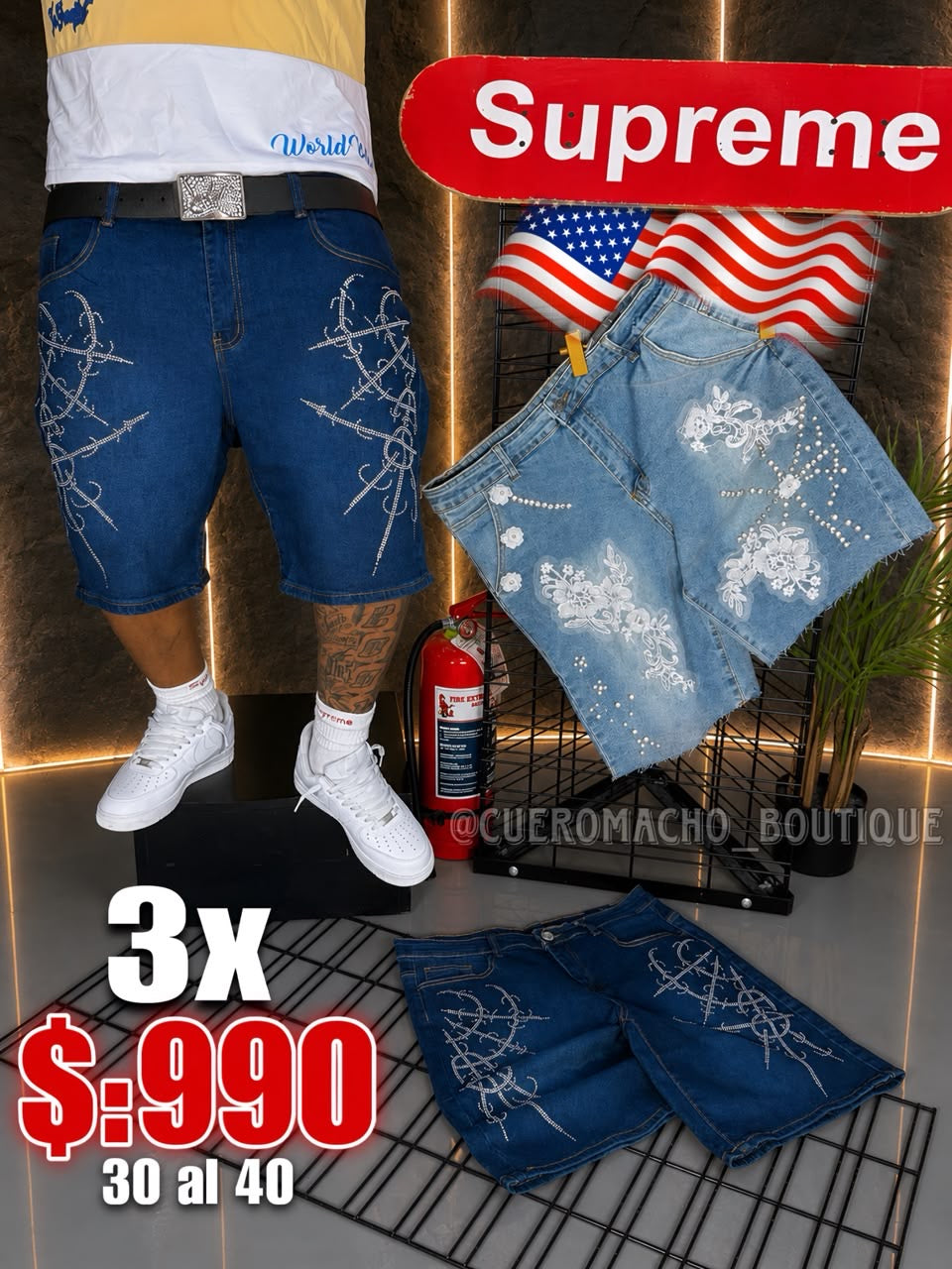 Bermudas jeans 3x $:990