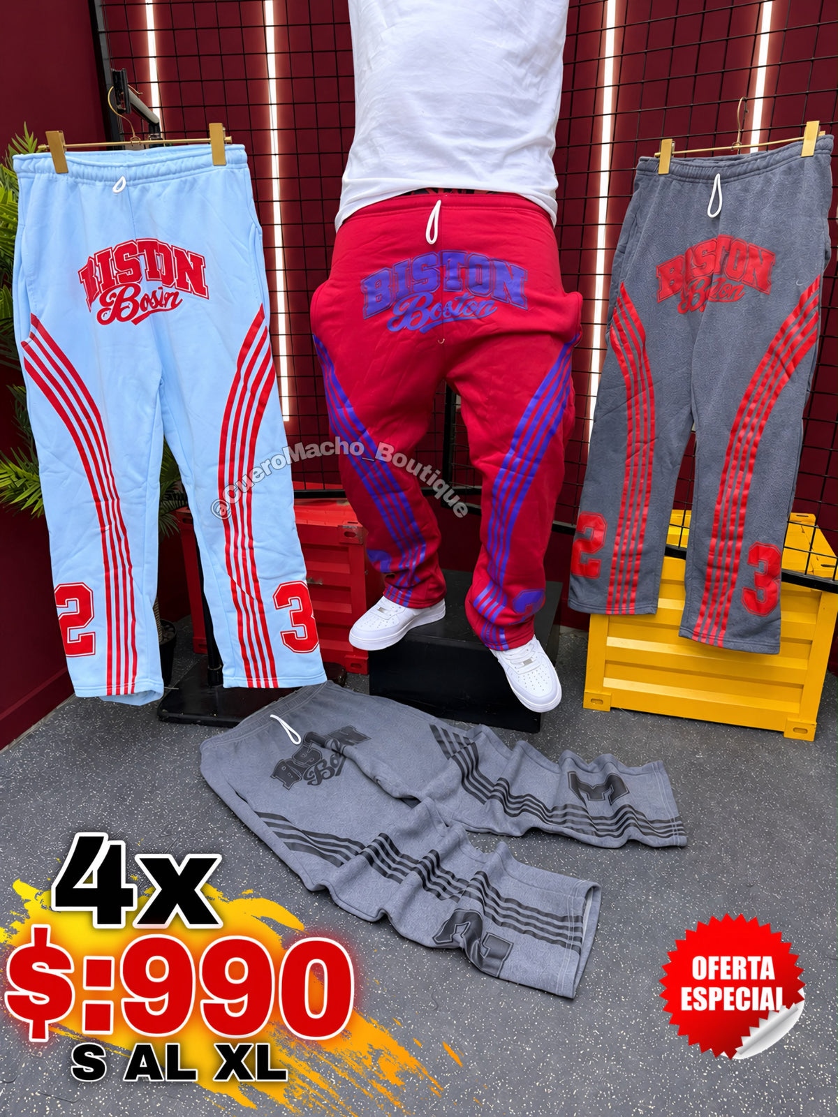 Pantalones algodón campana 4x $:990