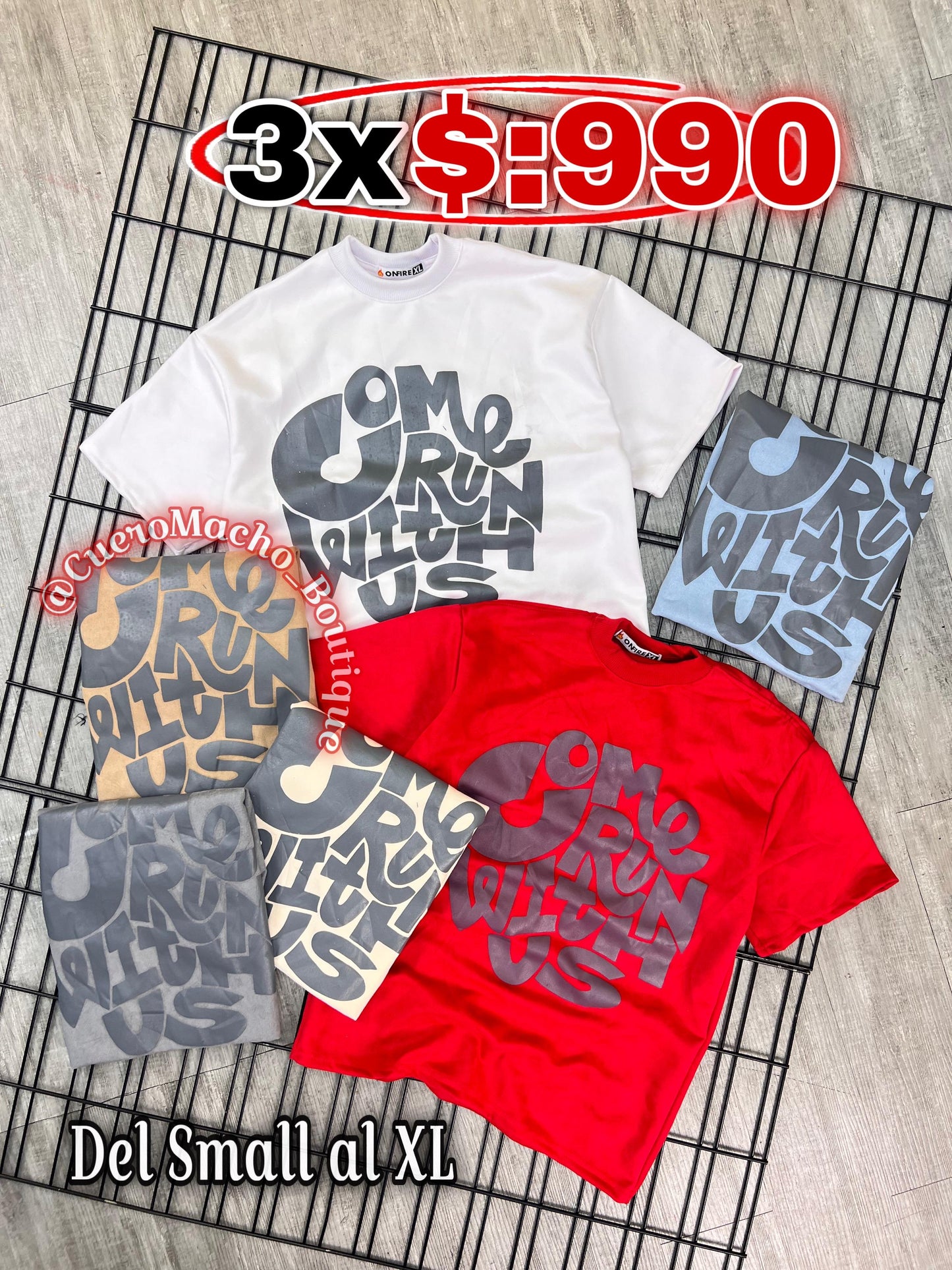 T-Shirt Gamuzas 3x $:990
