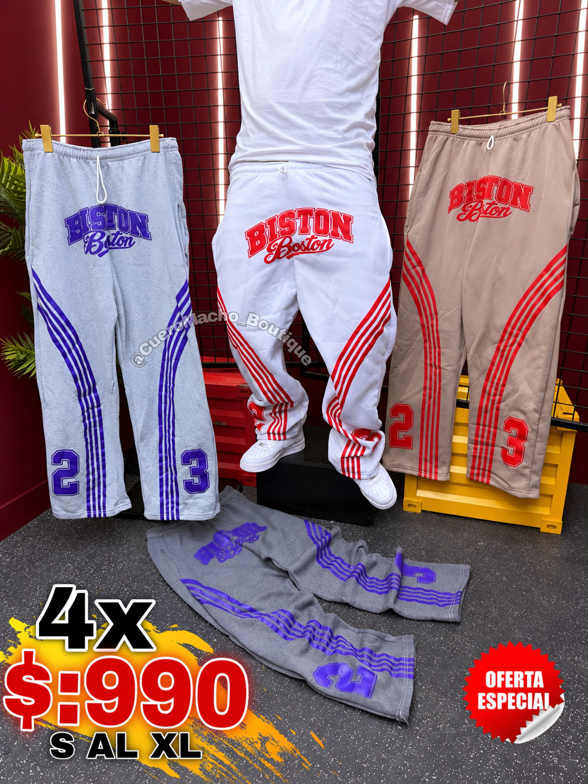 Pantalones algodón campana 4x $:990