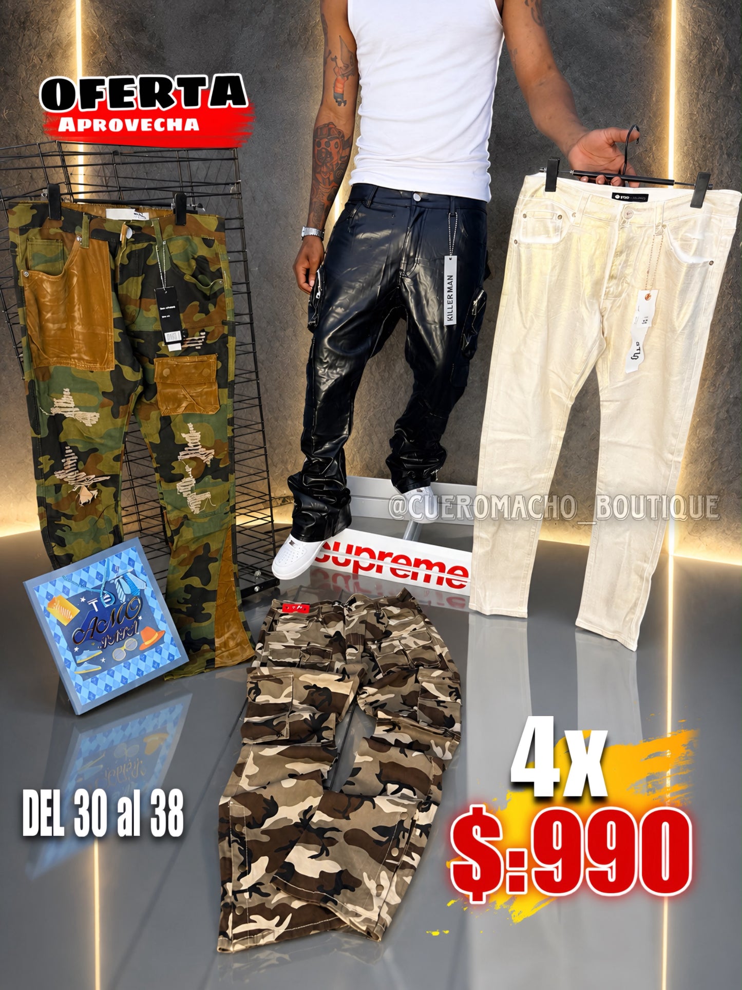 4x $:990 pantalones