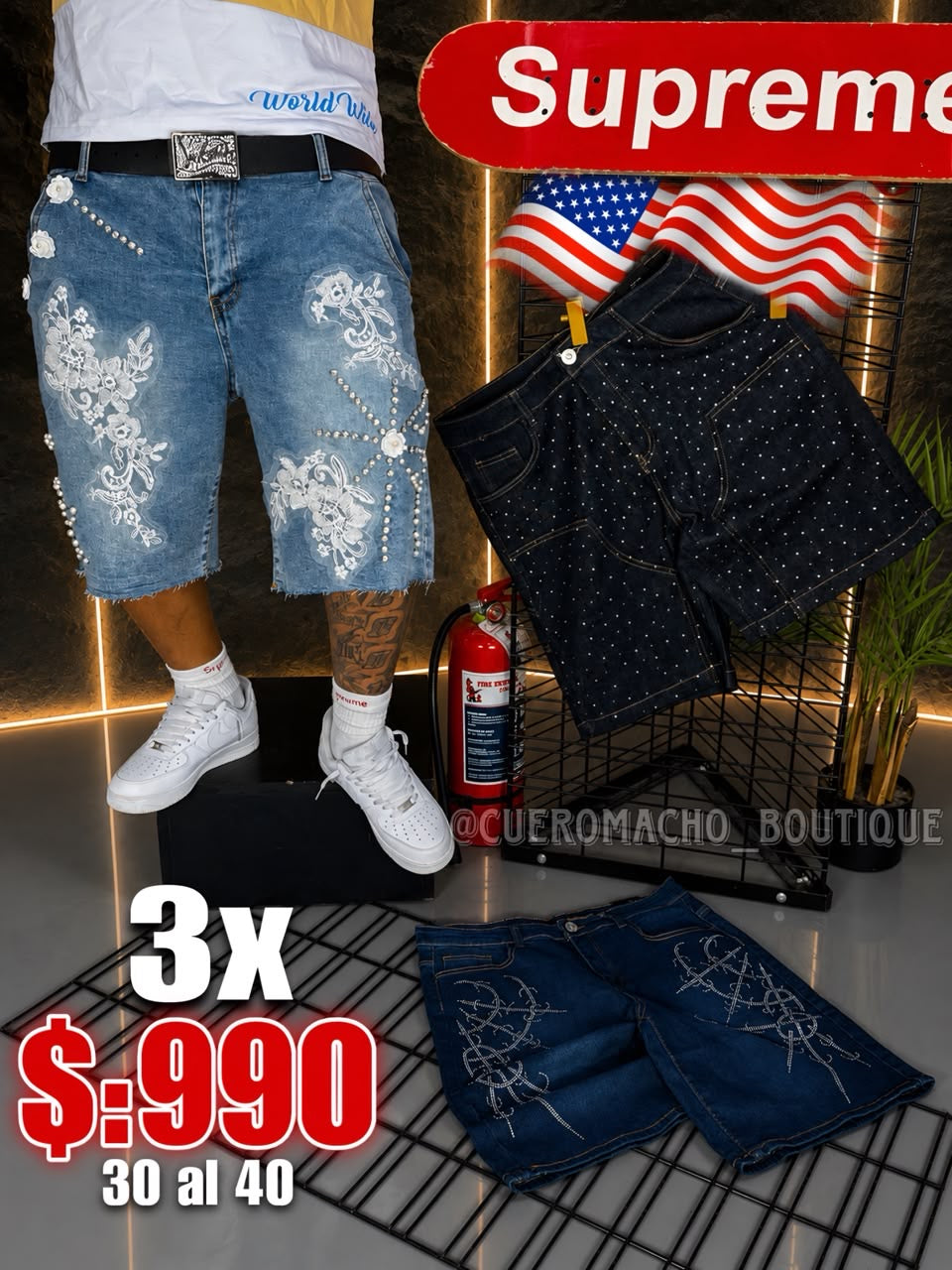 Bermudas jeans 3x $:990