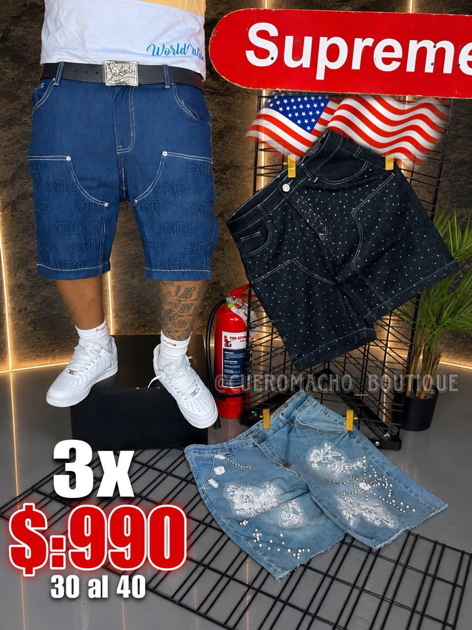 Bermudas jeans 3x $:990