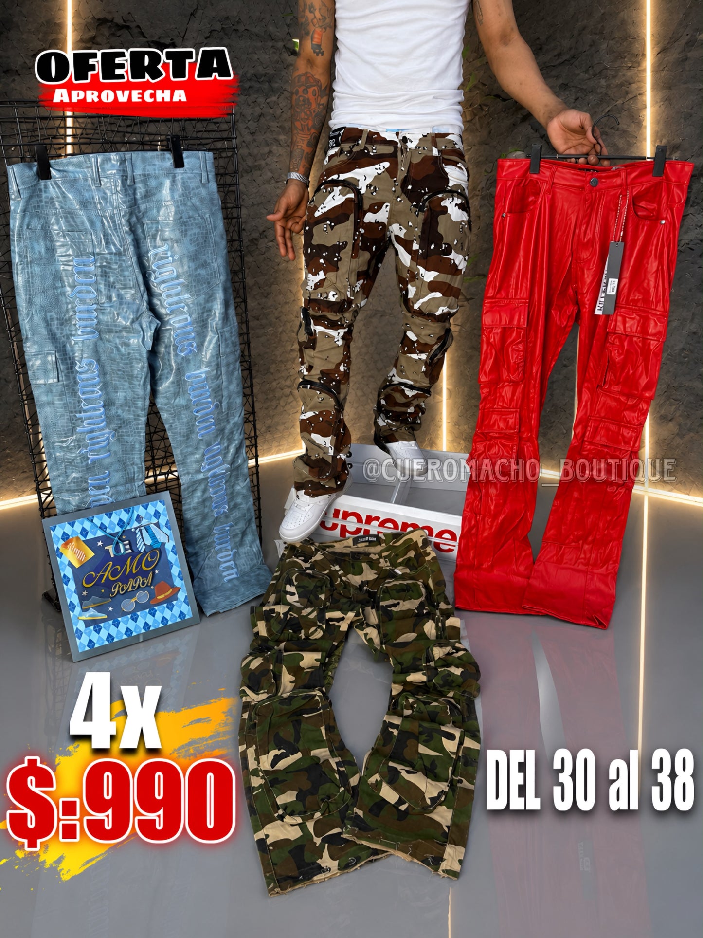 4x $:990 pantalones