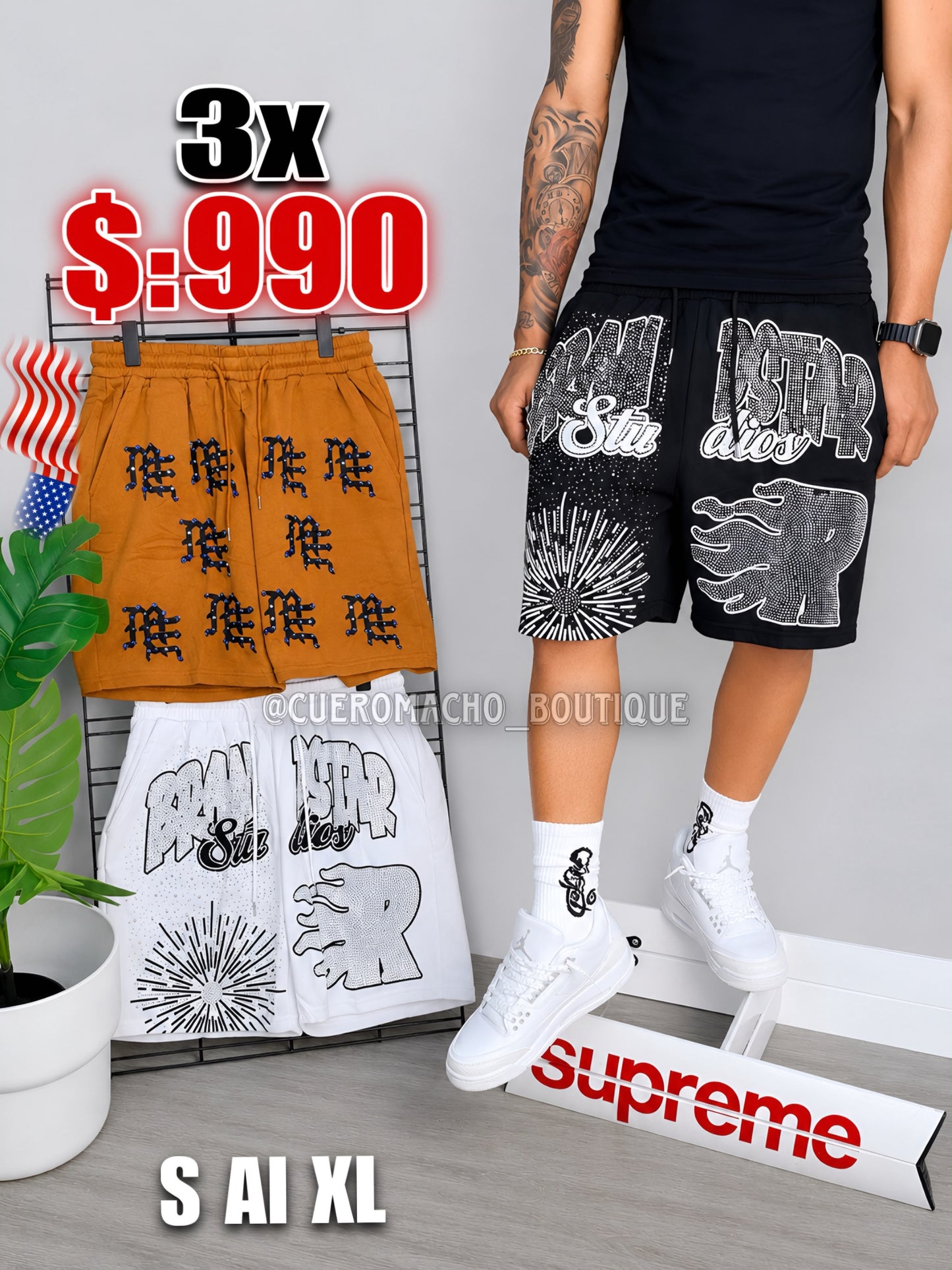 Bermudas algodón 3x $:990