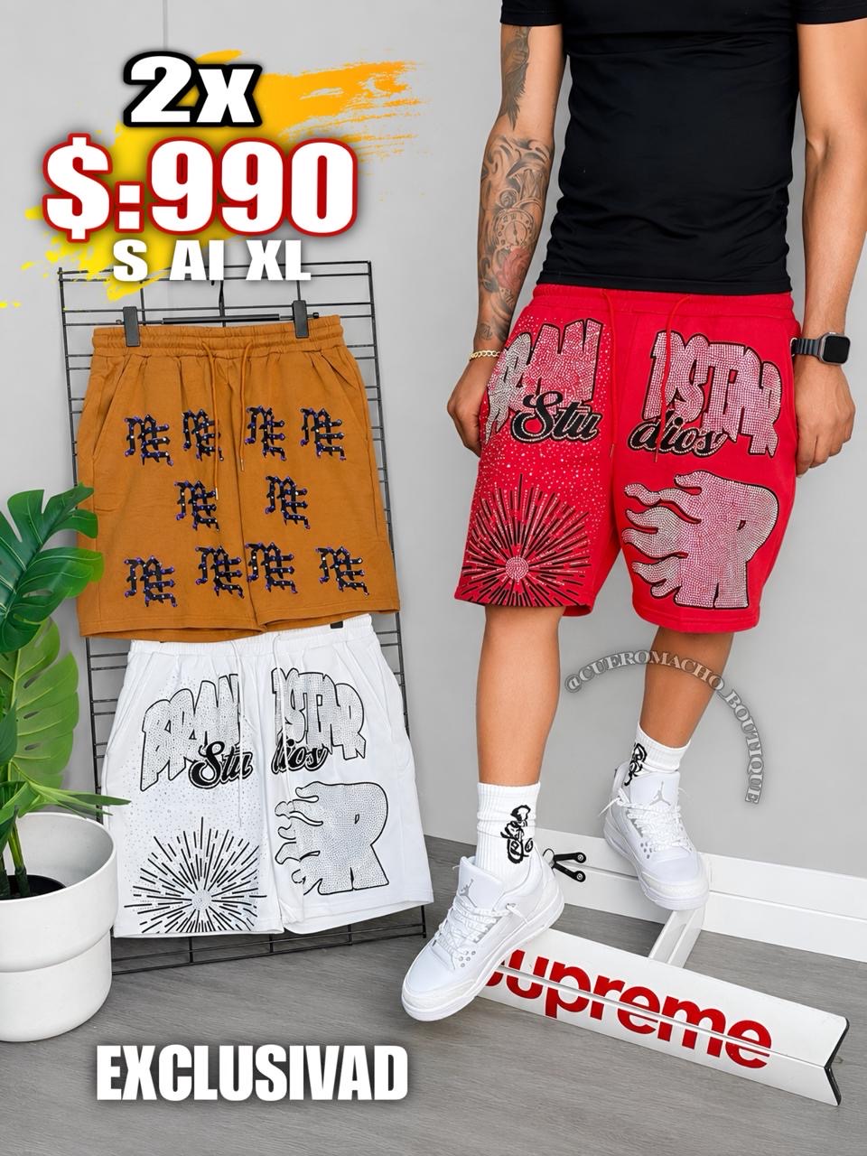 Bermudas brillo 2x $:990