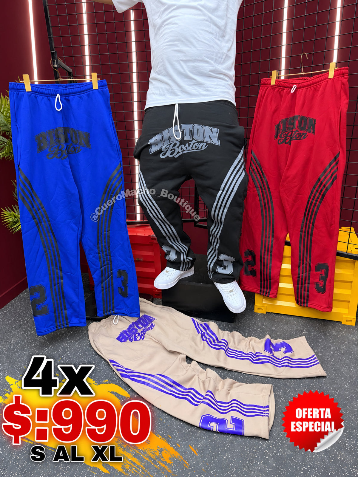 Pantalones algodón campana 4x $:990