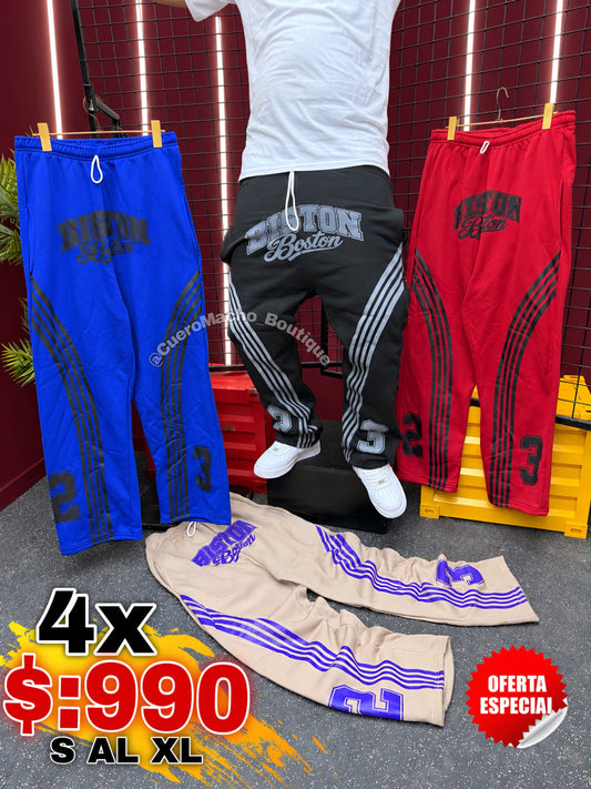 Pantalones algodón campana 4x $:990