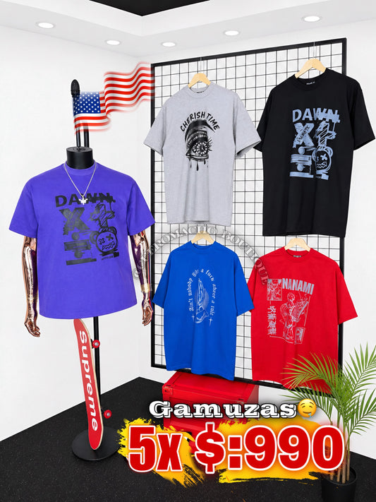 T-Shirt Gamuzas 5x $:990