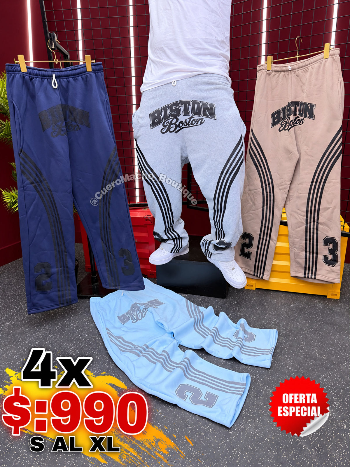Pantalones algodón campana 4x $:990