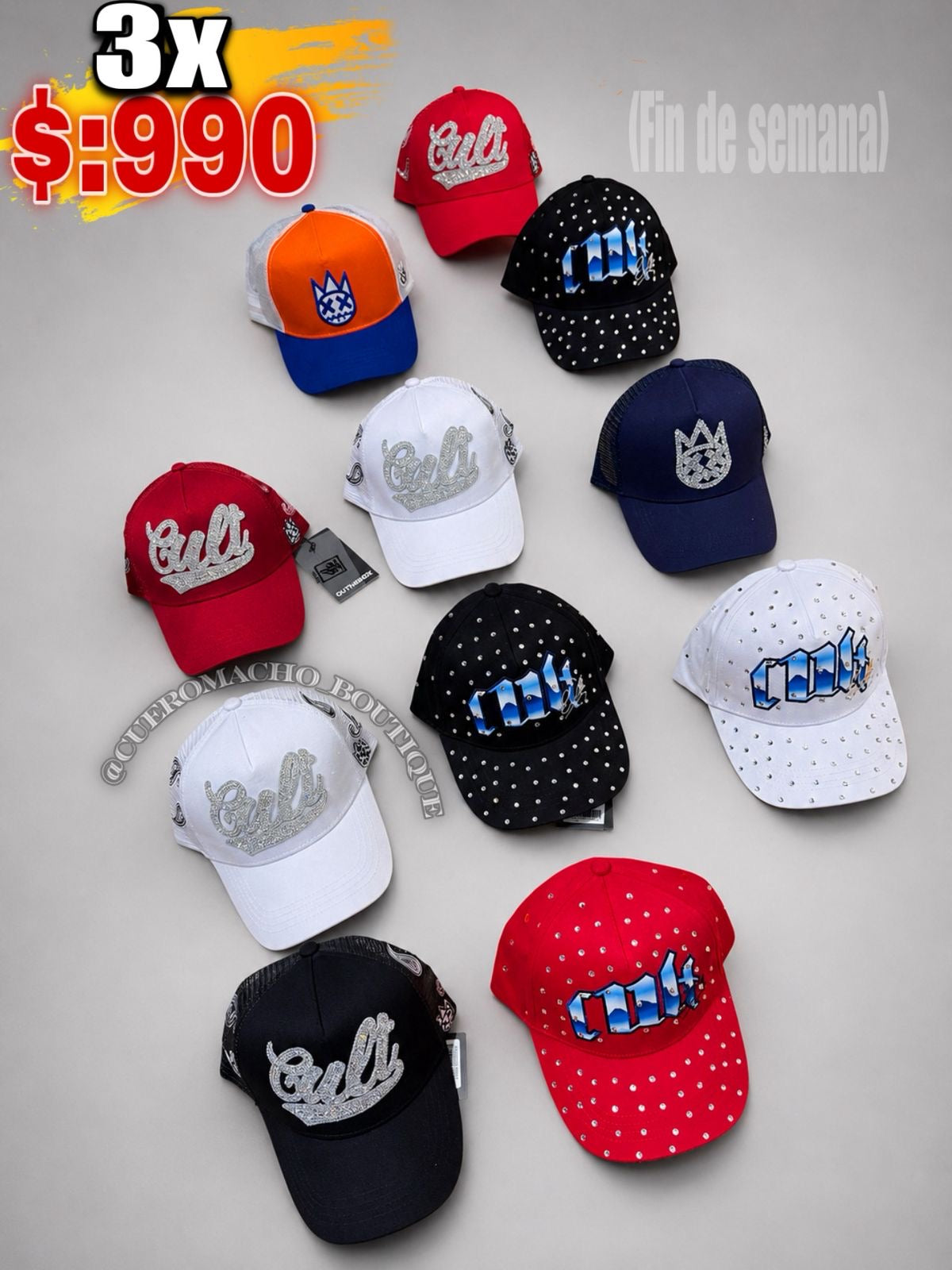 Gorras 3 x $:990