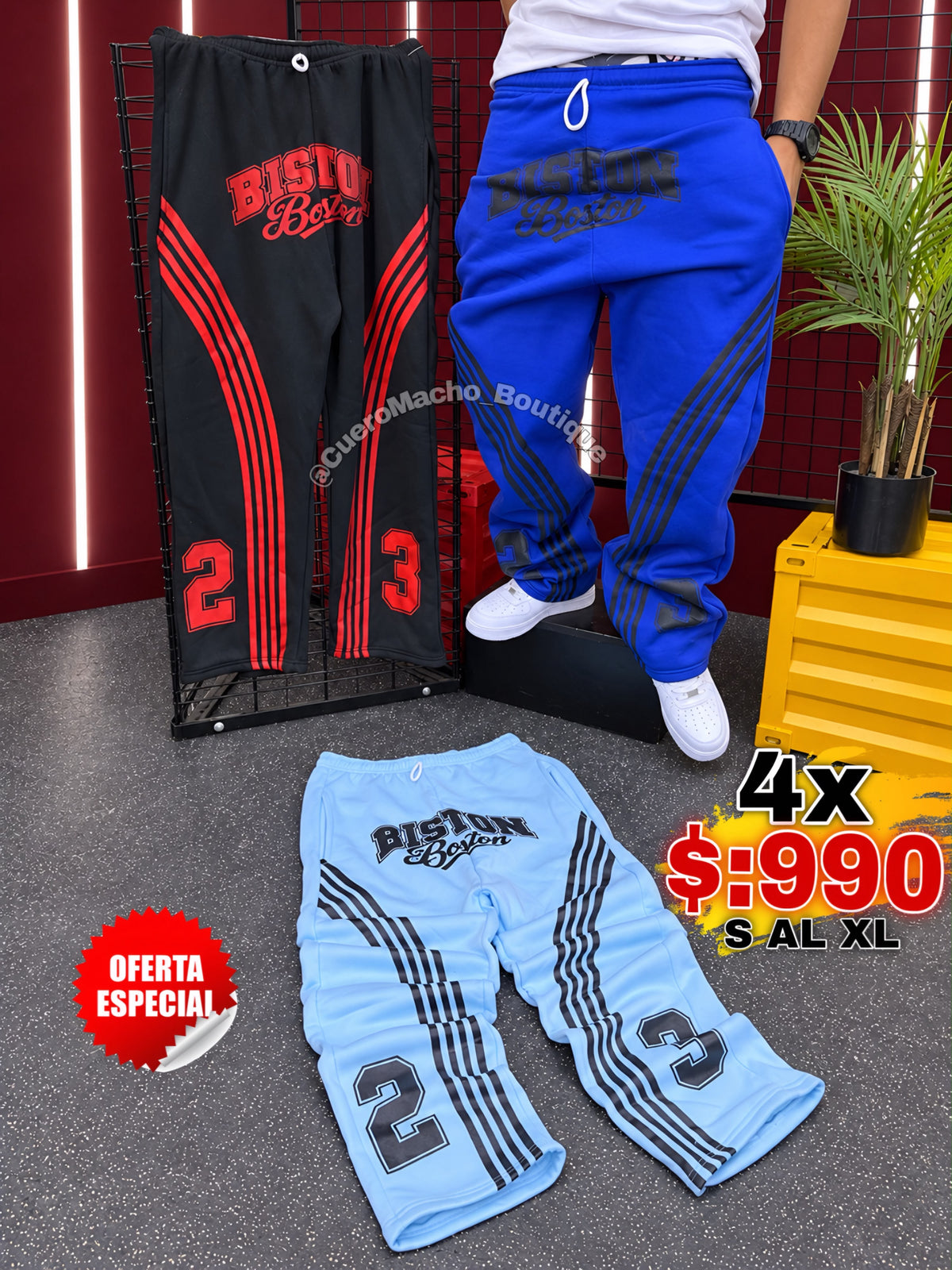 Pantalones algodón campana 4x $:990