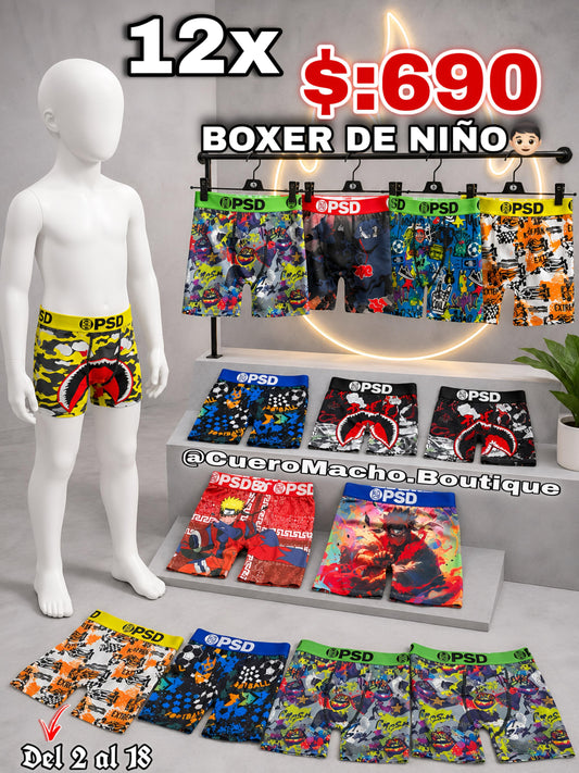 Boxer PSD de niños 12x $:690
