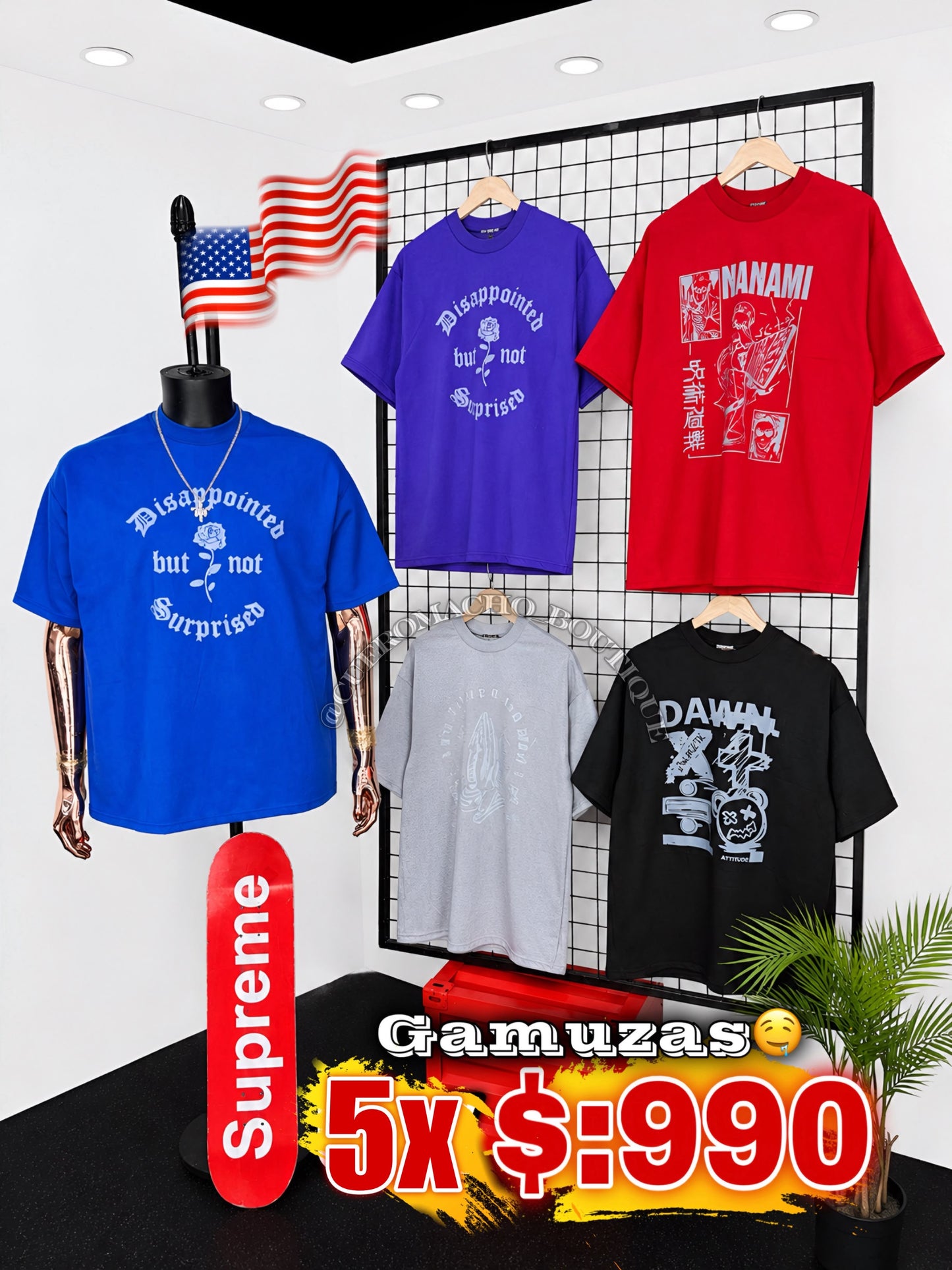 T-Shirt Gamuzas 5x $:990