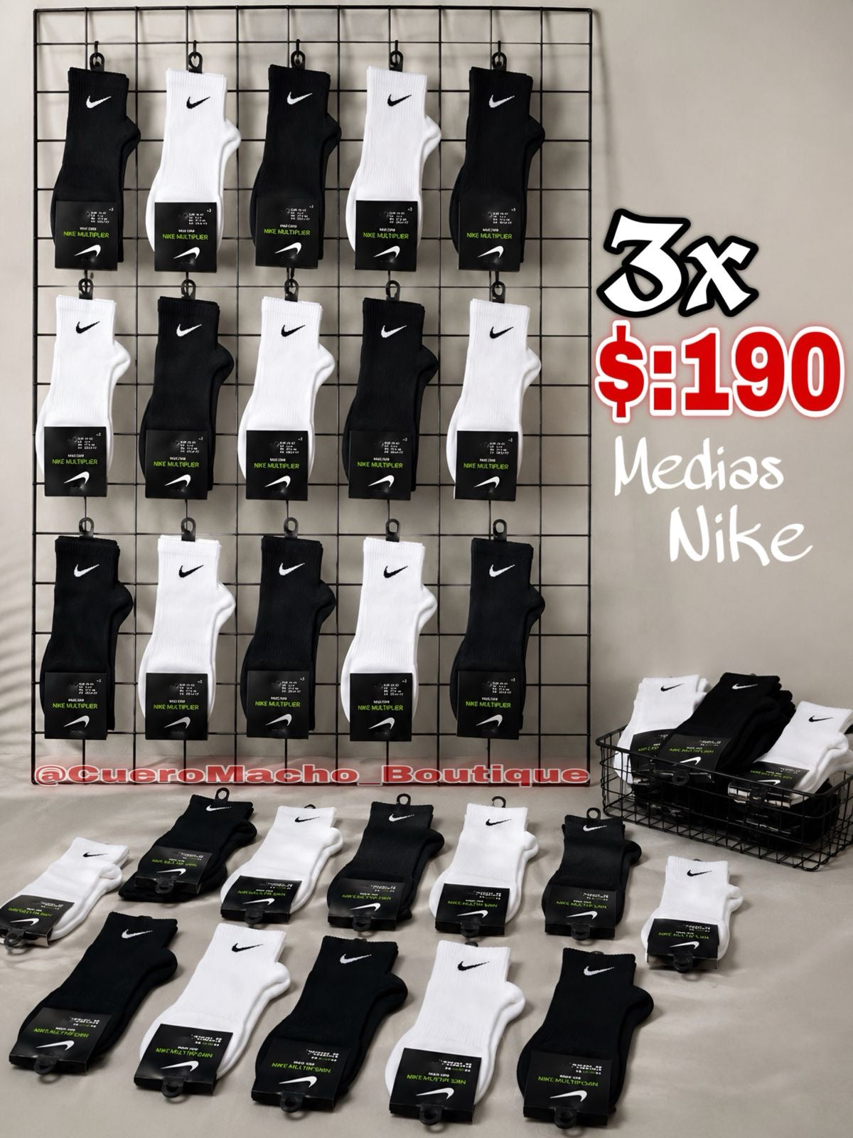 Medias Nike 3x $:190