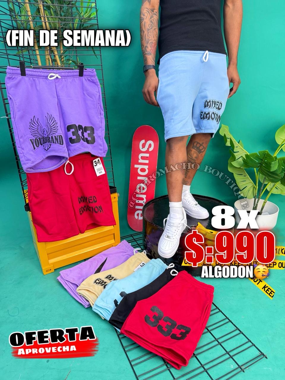Bermudas Algodón 8x $:990