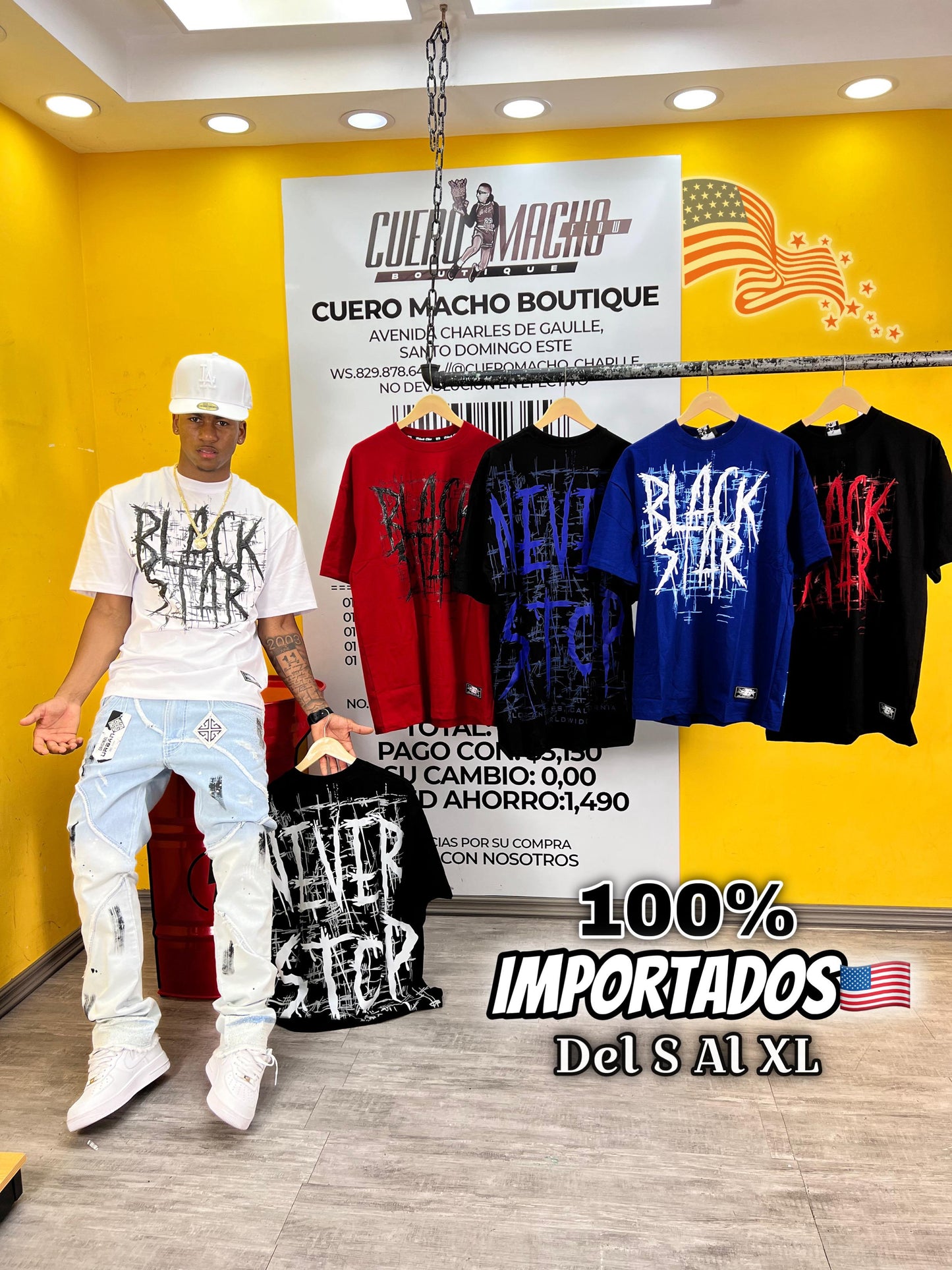 T-shirt Black Stars💎