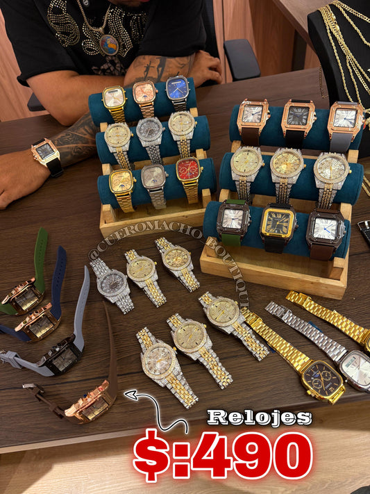 Cadenas,Reloj y Aretes