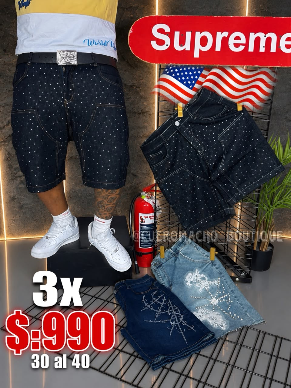 Bermudas jeans 3x $:990