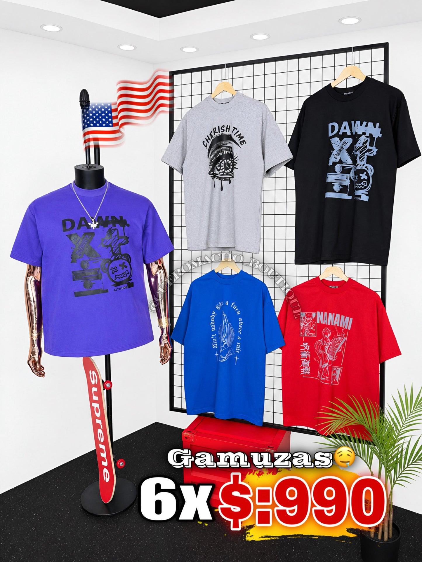 T-Shirt Gamuzas 6x $:990