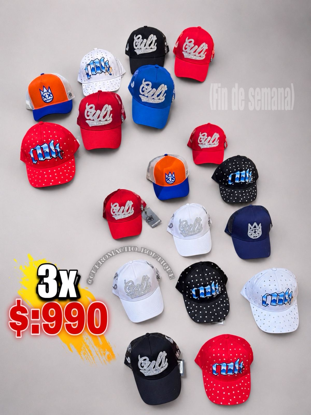 Gorras 3 x $:990