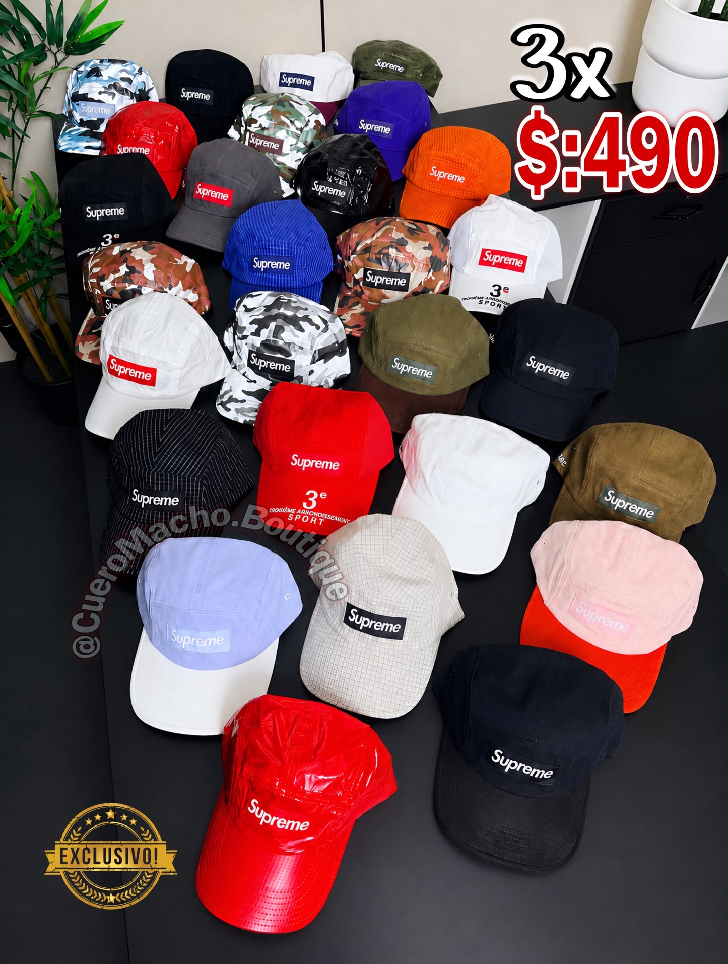 Gorras Supreme 3x $:490
