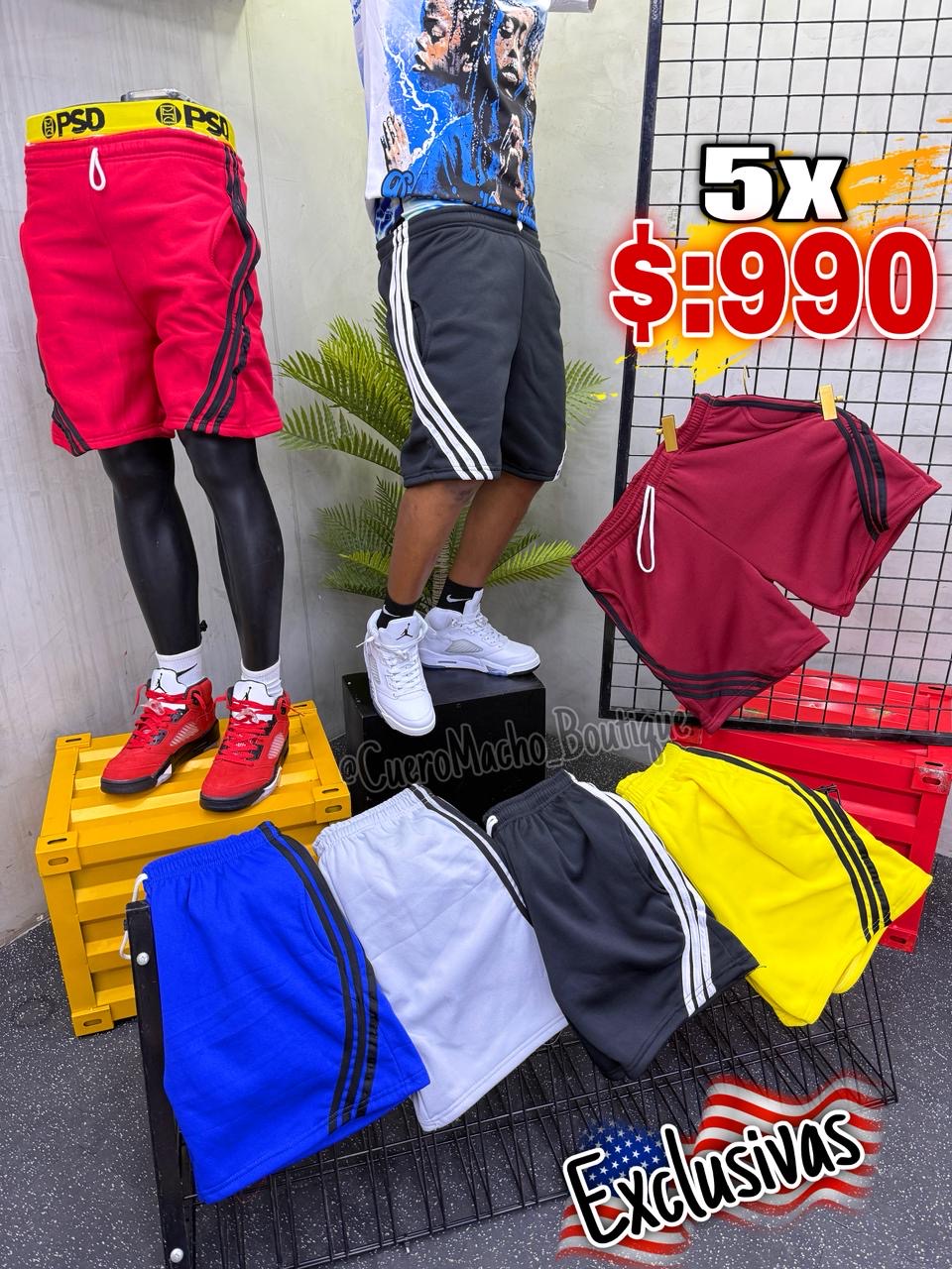 Algodón 100% Bermudas 5x $:990